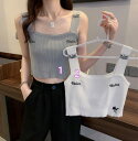 春夏新作 レディース 女 袖なし ニット トップス Tシャツ インナー キャミソール タンクトップ