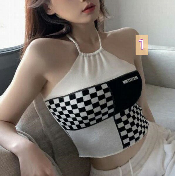 春夏新作 レディース 女 袖なし ニット トップス Tシャツ インナー キャミソール タンクトップ