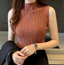 春夏新作 レディース 女 袖なし ニット トップス Tシャツ インナー タンクトップ キャミソール 8色