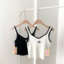 春夏新作 レディース 女 袖なし ニット トップス Tシャツ インナー キャミソール タンクトップ
