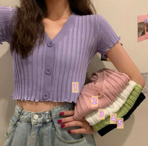 P-春夏新作 レディース 女 半袖 無地 ニット 毛糸 トップス Tシャツ インナー カットソー 5色 P-春夏新作 レディース 女 半袖 無地 ニット 毛糸 トップス Tシャツ インナー カットソー 5色
