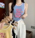 春夏新作 レディース 女 袖なし ニット トップス Tシャツ インナー キャミソール タンクトップ 4色