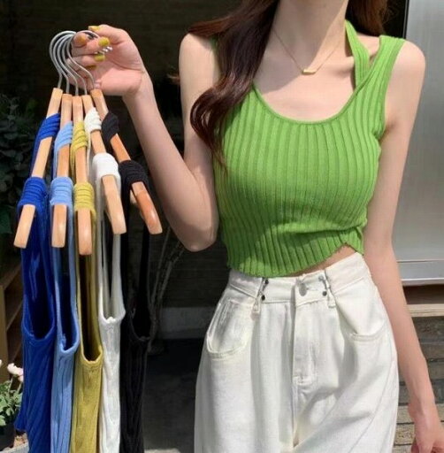 春夏新作 レディース 女 袖なし ニット トップス Tシャツ インナー キャミソール タンクトップ 春夏新作 レディース 女 袖なし ニット トップス Tシャツ インナー キャミソール タンクトップ