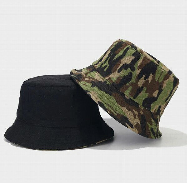 春夏新作 レディース 紫外線対策 日焼け止め 迷彩柄 ハット バケットハット 日除け帽子 男女兼用