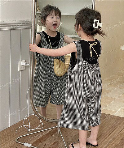 子供服 キッズ 女の子 オーバーオール ベスト ファッション 韓国風 夏 おしゃれ