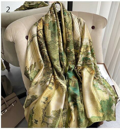 スカーフ レディース オフィススカーフ おしゃれ 春 夏 秋 ネッカチーフ 柔らかい