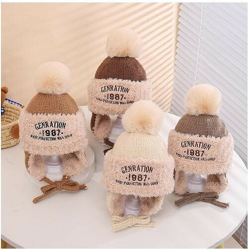 帽子　ニット帽　ベビー　女の子男の子 秋冬　ぬいぐるみ かわいい　あたっかい　防寒