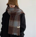スカーフ マフラー 襟巻き チェック チェック柄 厚手 大判 レディース メンズ フリンジ タータンチェック