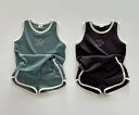 【2点セット】春夏新作 子供服 ベビー服 アパレル 袖なし tシャツ+ショットパンツ 男女兼用