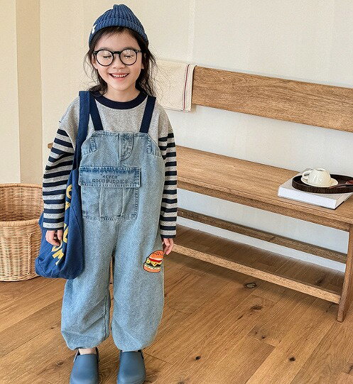 春秋新作★子供服★キッズ服★女の子★オーバーオール★ パンツ★ボトムス★