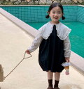 春夏新作★韓国風子供服★キッズ服★女の子 長袖 ドレス キッズワンピース 可愛い(4)