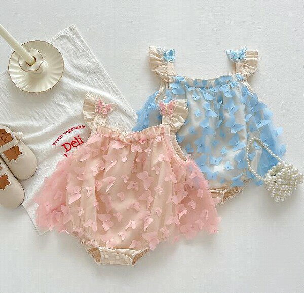 春夏新作 子供服 ベビー服 アパレル キャミソール ロンパース 可愛い 女の子