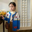 秋冬新作★韓国風子供服★ベビー服★キッズ服★女の子 長袖 セーター コート★トップス 90-140