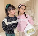 秋冬新作★韓国風子供服★ベビー服★キッズ服★女の子 長袖 シャツ★トップス★インナー★90-140