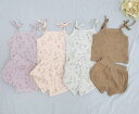 【2点セット】春夏新作 子供服 ベビー服 アパレル キャミソール+ショットパンツ 男女兼用