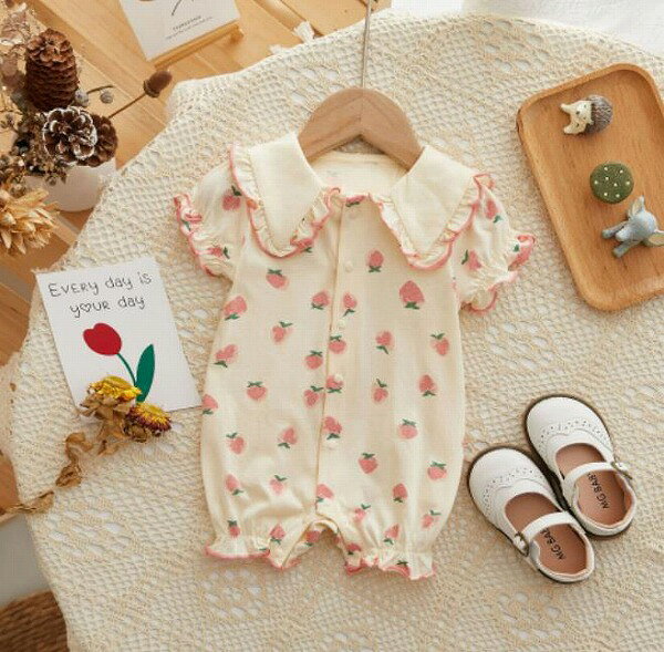春夏新作 子供服 ベビー服 アパレル 半袖 ロンパース 可愛い 女の子
