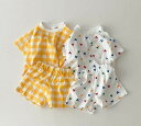 春夏新作★韓国子供服★ベビー服★キッズ服★半袖 tシャツ+ショートパンツ 2点セット 66-100