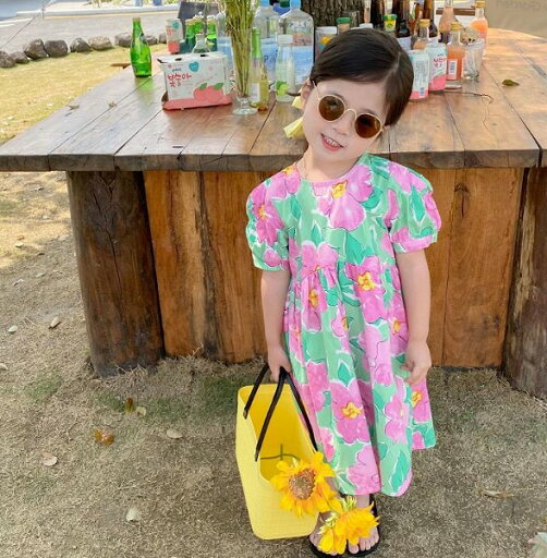 春夏新作★キッズ ワンピース★子供服★女の子★半袖 ドレス★ロング 春夏新作★キッズ ワンピース★子供服★女の子★半袖 ドレス★ロング