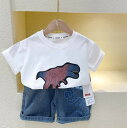 春夏新作★韓国子供服★キッズ服★男の子 半袖 tシャツ + ショットパンツ ボトムス 2点セット 90-140