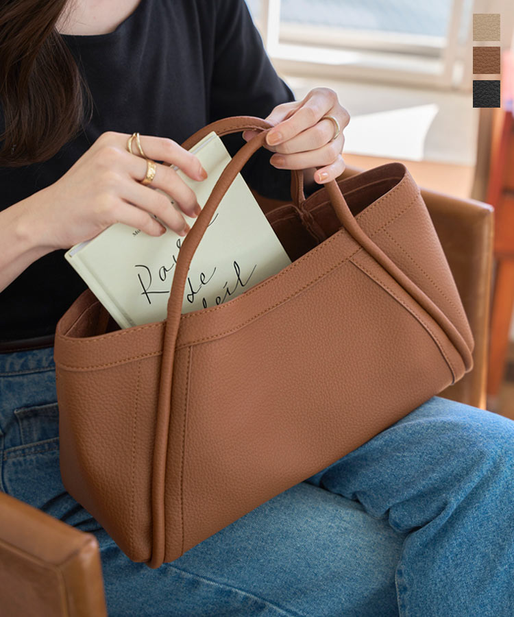 ≪10/23 大人気商品!!2990円≫ バッグ カバン かばん 鞄 ショルダーバッグ [B1649] レディース 20代 30代 40代 合皮 トート ショルダー ポーチ付き スクエア トートバッグ 通勤バッグ 通学バッグ オフィス オフィスカジュアル ミニバッグ 旅行 ノートパソコン【送料無料】のサムネイル