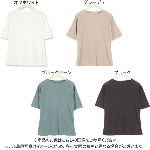 特別セール★シアースラブTシャツ [C4718]【入荷済】 レディース トップス 半袖 カットソー 透け ゆったり 大人 シンプル ナチュラル 白 黒 春夏 夏 tシャツ 五分袖 無地 カジュアル 薄手 きれいめ 白t とろみ ドロップショルダー スラブ