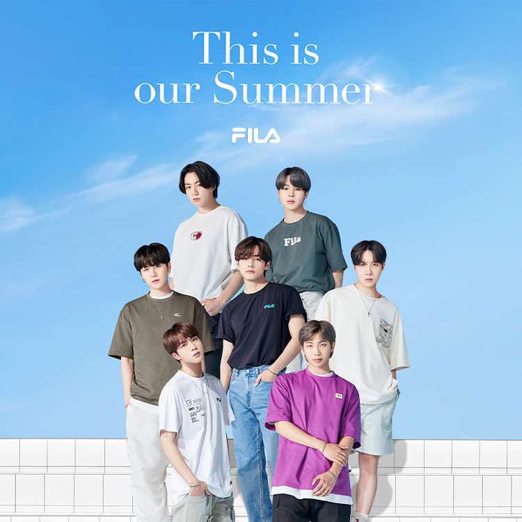 [ FILA ] BTS着用モデルTシャツ [C5676] トップス ユニセックス レディース メンズ BTS FILA ロゴ プリント レディース メンズ Tシャツ 半袖 おしゃれ かわいい BTS 夏 【送料無料】 30代 40代 50代のサムネイル