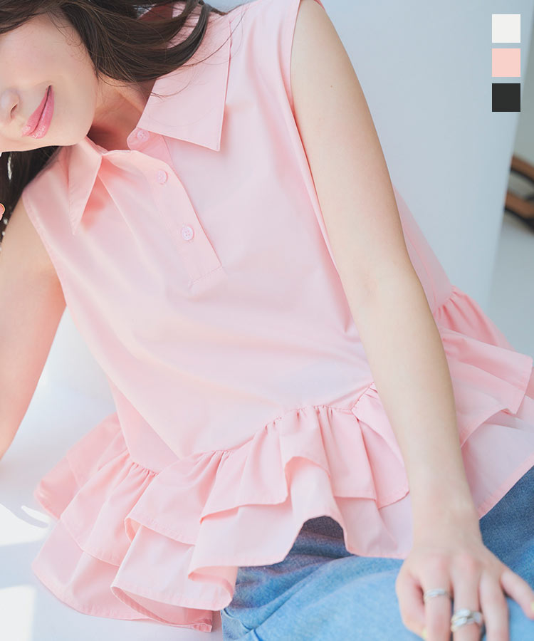 ≪6/22 新発売!!初回限定200円off⇒3990円×送料無料≫ シアージャガードカットアウトトップス [C7544] レディース 20代 30代 40代 カットアウト 肩出し シアージャガード 裏地 肩空き プルオーバー シアートップス シアーブラウス ペプラムトップス Aライン【送料無料】のサムネイル
