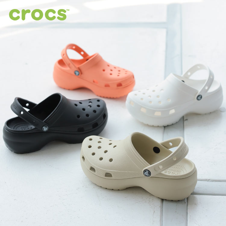 クロックス 特別セール★送料無料！ [ CROCS ] CLASSIC PLATFORM CLOG [I2392] レディース クロックス くつ シューズ サンダル 厚底サンダル ボリュームソール スポーツサンダル つっかけ アウトドア カジュアル 黒 正規品 歩きやすい 履きやすい 白【送料無料】