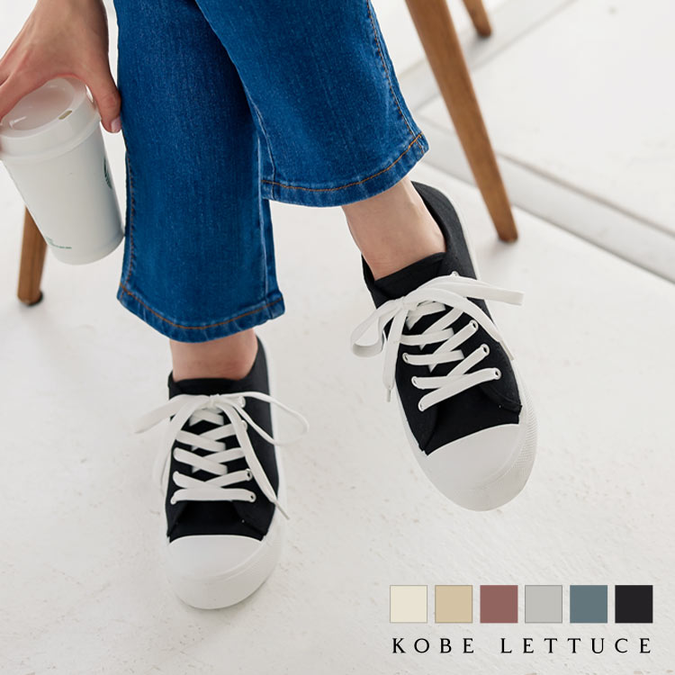 キャンバススニーカー [I2465] レディース シューズ 靴 軽量 歩きやすい 疲れにくい ママスニーカー 旅行用 履きやすい 大人 デイリー 公園 お出かけ 黒 白 デニム M L シンプル リラックス アウトドア キャンバス 無地 大人カジュアル 30代 40代 50代のサムネイル