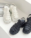 【中古】【レディース】COACH ELOUISE LEATHER SANDAL C2990 コーチ エロイーズ レザーサンダル 靴 サイズ：23.5cm US 6.5 C カラー：ブラック 万代Net店