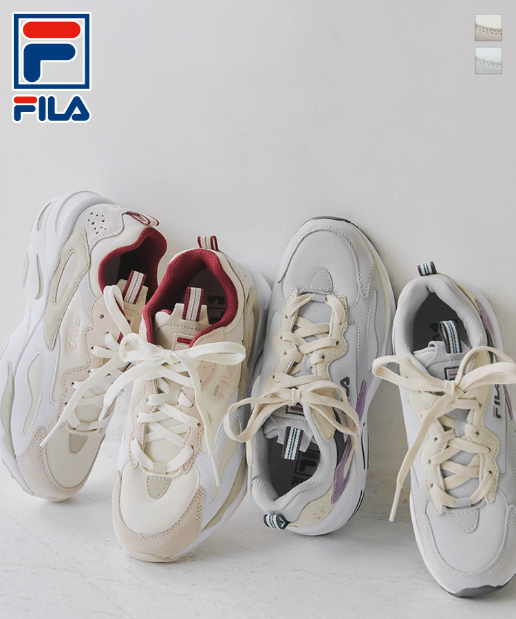 ≪8/18 新発売!!10780円 送料無料≫ [ FILA ]RAY TRACER [I2626] レディース 20代 30代 40代 シューズ 靴 スニーカー FILA フィラ RAY TRACER 黒 ベージュ 紐靴 合皮 RAYTRACER【送料無料】のサムネイル