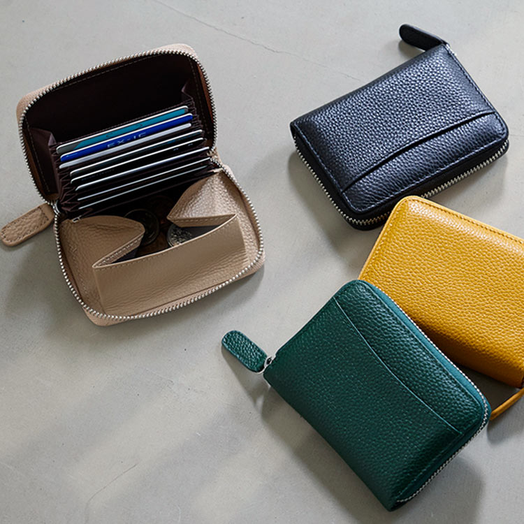 スキミング防止カード収納ミニ財布 [J1104] レディース ウォレット お財布 さいふ コインケース ミニバッグ カードケース オケージョン パーティ 小銭入れ ミニウォレット カード入れ 小物 ブラック エクリュ イエロー グリーン 黒 白のサムネイル