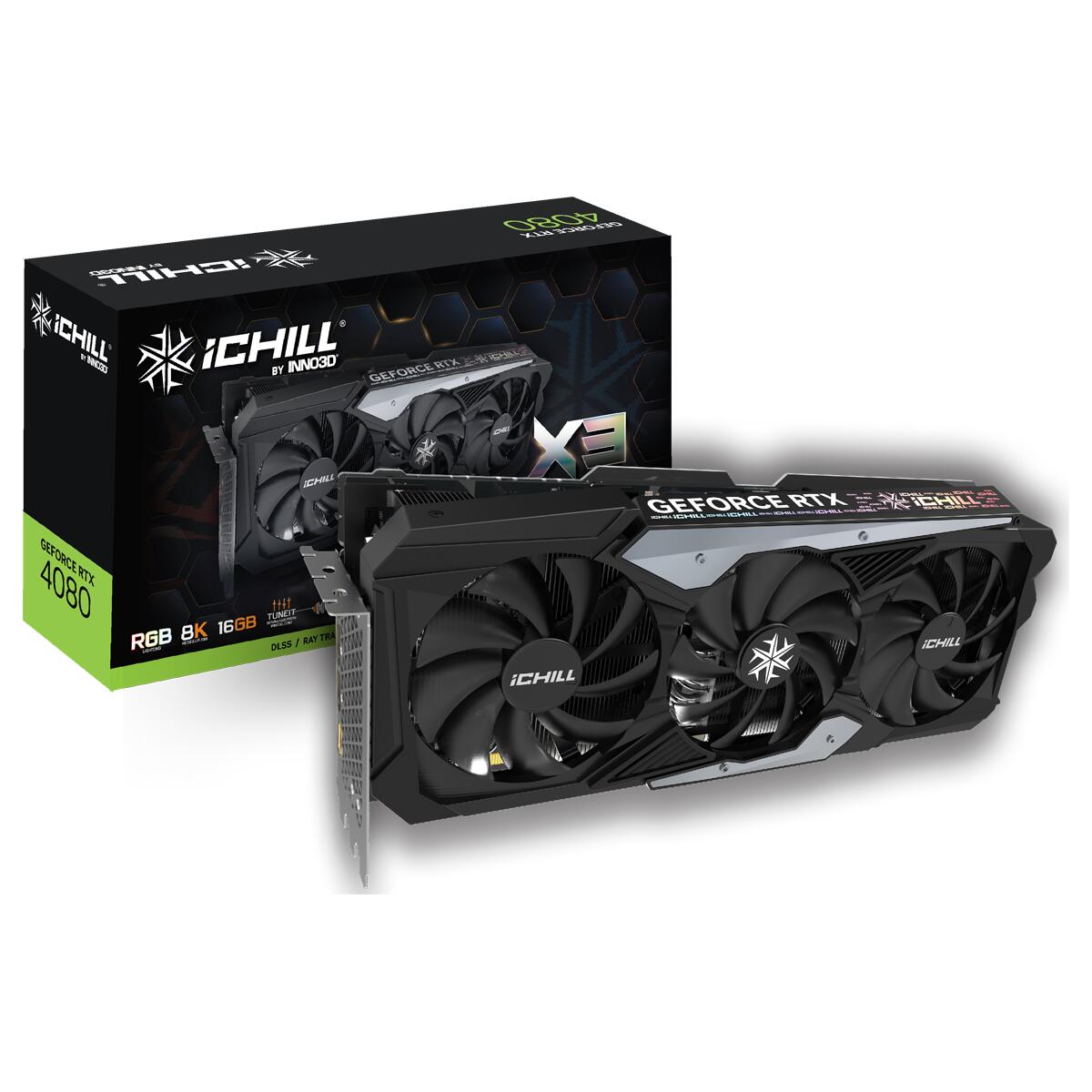 inno3D GEFORCE RTX 4080 16GB ICHILL X3 【GeForce RTX 4080搭載】グラフィックボード C40803-166XX-187049H 【新品 未開封】