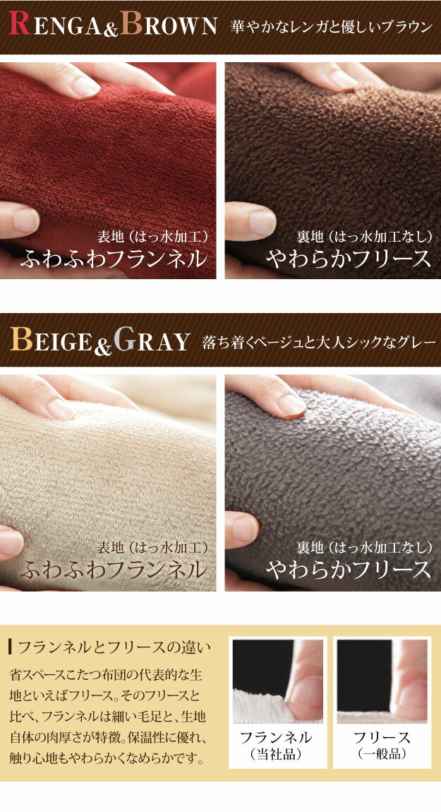 【リバーシブル/撥水加工】お手入れラクラクダイニングこたつ布団 Molf(モルフ) 242x242cm 2色対応 80x80cmこたつ用 コタツ布団 ダイニングこたつ用掛布団 正方形 こたつ 炬燵 洗濯可能 シンプル おしゃれ [2]