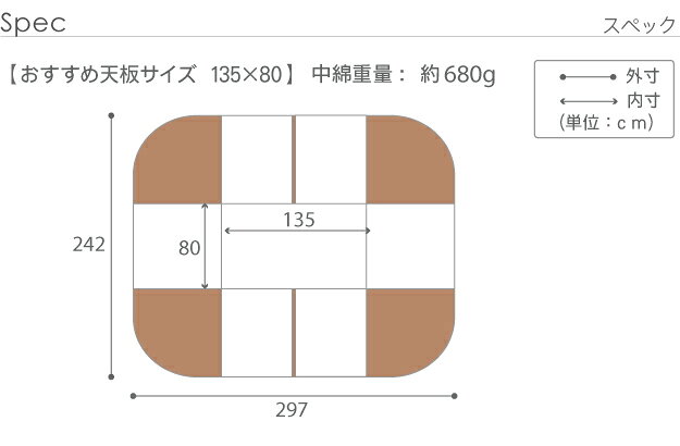 【ポイント10倍!今晩20時開始】【リバーシブル/撥水加工】お手入れラクラクダイニングこたつ布団 Molf(モルフ) 297x242cm 2色対応 135x80cmこたつ用 コタツ布団 ダイニングこたつ用掛布団 長方形 こたつ 炬燵 洗濯可能 シンプル おしゃれ [2]