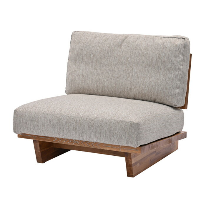 【ポイント7倍！今晩20時開始】ローソファ おしゃれ カジュアルハワイアン 1人掛け ソファ 幅80 Ohana 木製 天然木 コンパクト 省スペース 肘なし リビング 一人暮らし 新生活 完成品