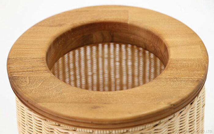 【7%OFFクーポン配布中】ゴミ箱 ラタン ダストボックス ゴミ入れ 屑箱 くず入れ 籐製くず入れ 籐のくずかご アジアン 籐 家具 雑貨 おしゃれ かわいい 丸形 円型 丸い 雑貨 寝室 [2]