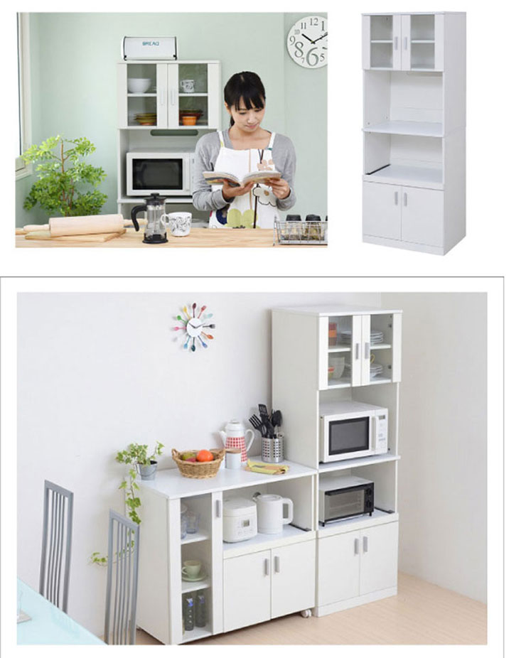 【P10倍!9日20時〜10日1:59】[スライド棚・コンセント付き] SIMシリーズ レンジボード FAP-0016 幅60cm 収納 キッチン 台所 ラック 棚 食器 キッチンラック ハイタイプ おしゃれ モダン 木製 キャビネット ストック ストック収納 収納家具 3