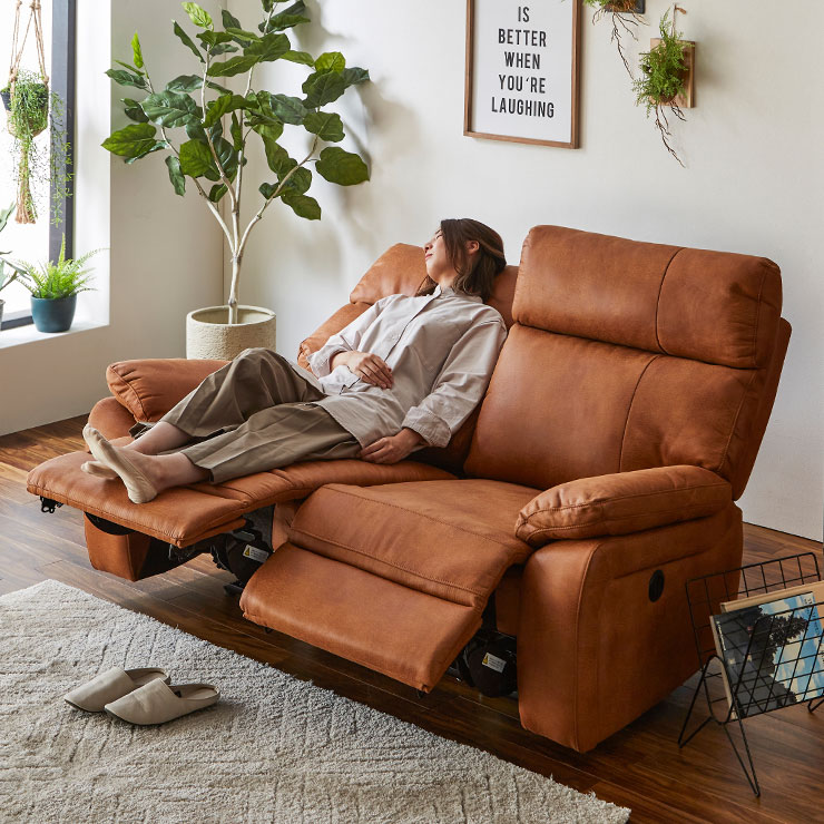 【P10倍!今晩20:00～25:59】[搬入・組立設置付き] 電動モーションリクライニングソファ 2人掛け 幅150cm USBポート付き 2人掛ソファー 2人掛けソファー 二人掛ソファー 二人掛けソファー ハイバックソファ ファブリックレザー シンプル 撥水 肘あり