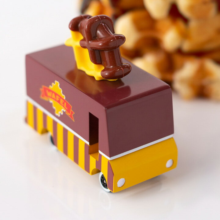 [ポイント5倍] ニューヨーク・ブルックリン発 Candylab キャンディラボ Waffle Van CND F188 トイカー ミニカー キッチンカー ワッフル 子供 木製 アメ車 自動車 アメリカ おうち遊び ジオラマ…