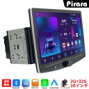 【スーパーセール10%オフ】Pirara PC-N30T2 Android式カーナビ10インチ大画面 角度調整可能 2GB+32GBステレオ2DINラジオBluetooth GPS FM Radio WiFi USB Carplay バックカメラ
