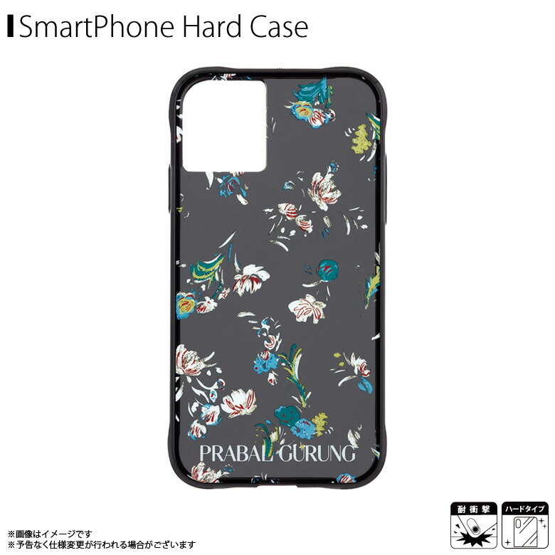 送料無料 iPhone 11 Pro Max ケース ハードケース CM041270 【9149】Case-Mate PRABAL GURUNG 2重構造 衝撃吸収 ハイブリット ワイヤレス充電対応 Brush Stroke Black Floral フラワー 花 ブラックがうがうインターナショナル