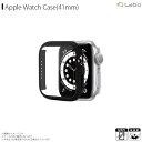 Apple watch series 7 41mm カバー ケース 保護ケース 液晶ガラス ブラック AW-GLPC41-BK【4580】液晶ガラス付きPCカバ...