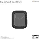 Apple watch series 7 41mm カバー ケース 保護ケース ブラック×ブラック AWTT41-BKB【5204】フレーム TPUカバー ソフト アップルウォッチ シンプル スポーティデザインiQ Labo