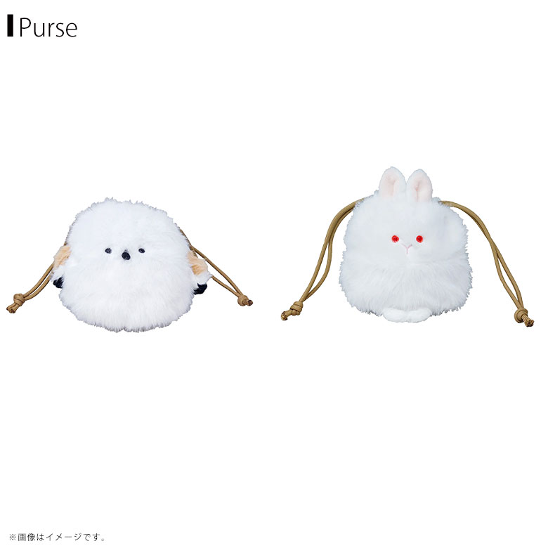 Other - わたぽ ミニ巾着【全2種】【シマエナガ/ゆきうさぎ】小物入れ ぬいぐるみ内藤デザイン