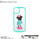 iPhone13 ケース キャラクター クリア 耐衝撃 ミニーマウス PG-DGT21K02MNE【2582】クリアケース Disney ガラスタフケース 米軍軍事規格 後ろ姿 ストラップホール付きPGA(2)