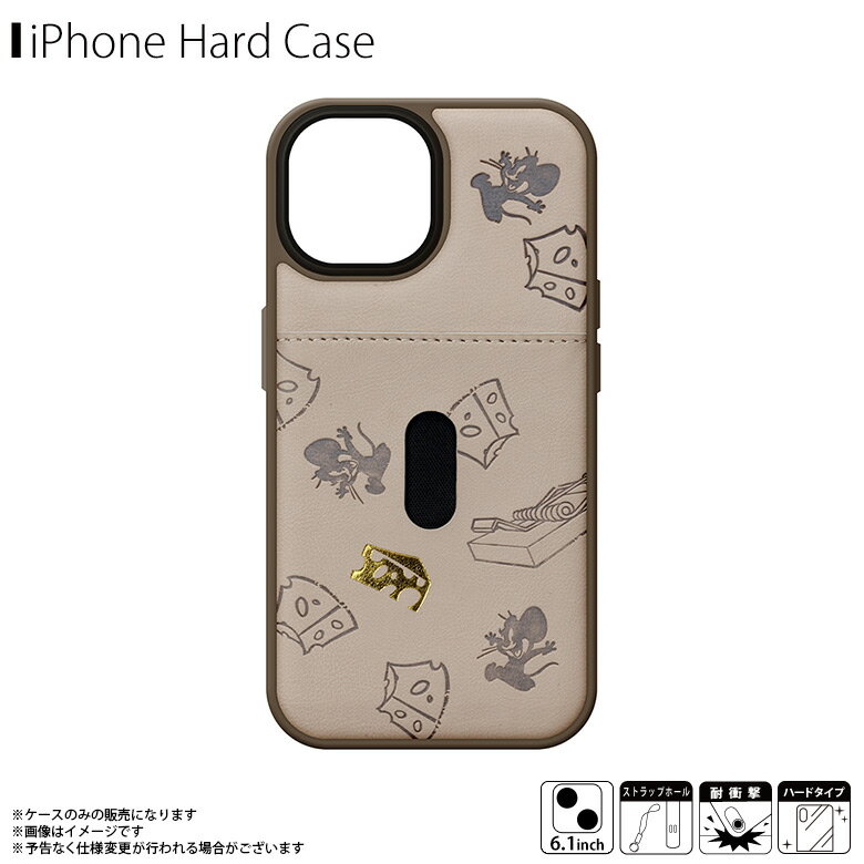 iPhone13 ケース キャラクター 耐衝撃 背面カード収納 トムとジェリー モカ PG-WPT21K02TAJ【3725】ワーナーブラザース タフポケットケース 米軍軍事規格 ストラップホール付きPGA