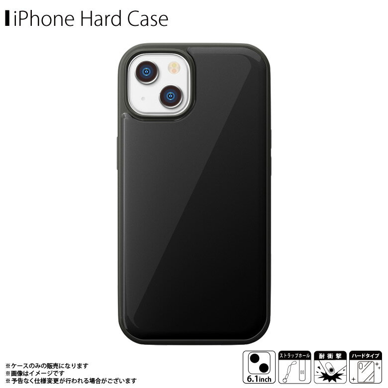 Rakuten - iPhone13 ケース 耐衝撃 ラウンド形状 ホワイト PG-21KPT02WH【0885】ハードケース Premium Style ハイブリッドタフケース ストラップホール付き 米軍軍事規格PGA