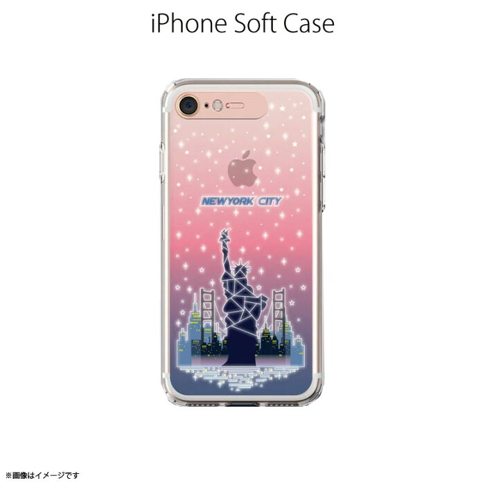 iPhone SE 第3世代 2022 第2世代 2020 iPhone 8 ソフトケース LU11298i8【2982】 LIGHT UP CASE Soft Lighting Clear Case Landmark New York A イルミネーション LEDフラッシュ通知機能 ニューヨーク ローズゴールドロア・インターナショナル