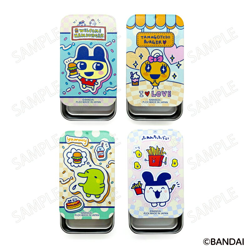 Rakuten - 【予約商品】【7月発送開始予定】たまごっち ウェルカムバーガー スライド缶ケース【全4種】【まめっち/めめっち/くちぱっち/みみっち】ジーベック